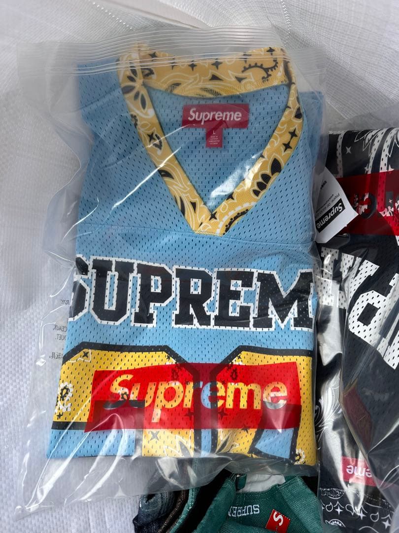 シャツ Supreme Bandana Football Jersey Blue