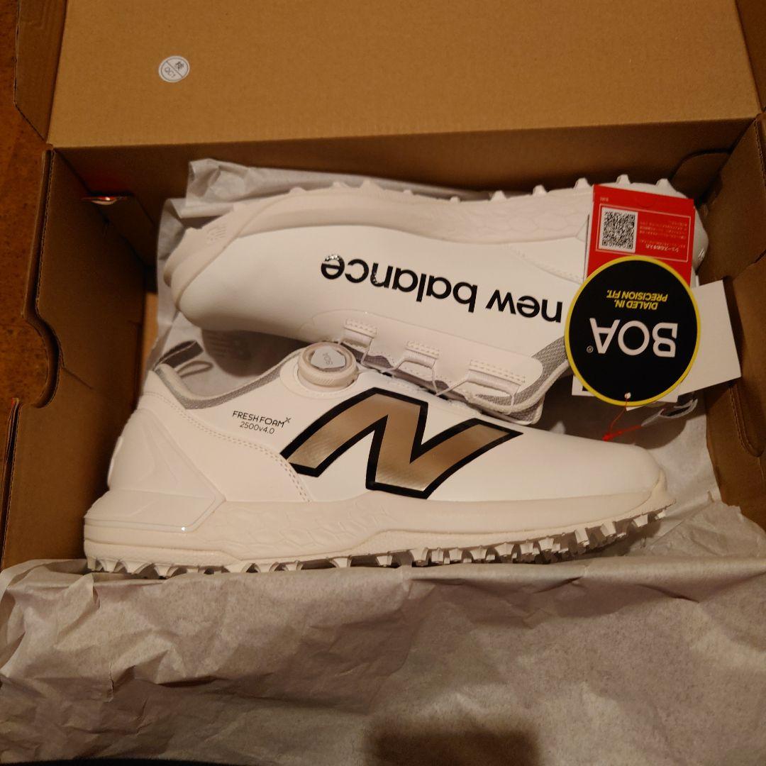 ひ-さん　new balance BOA ゴルフシューズ ホワイト