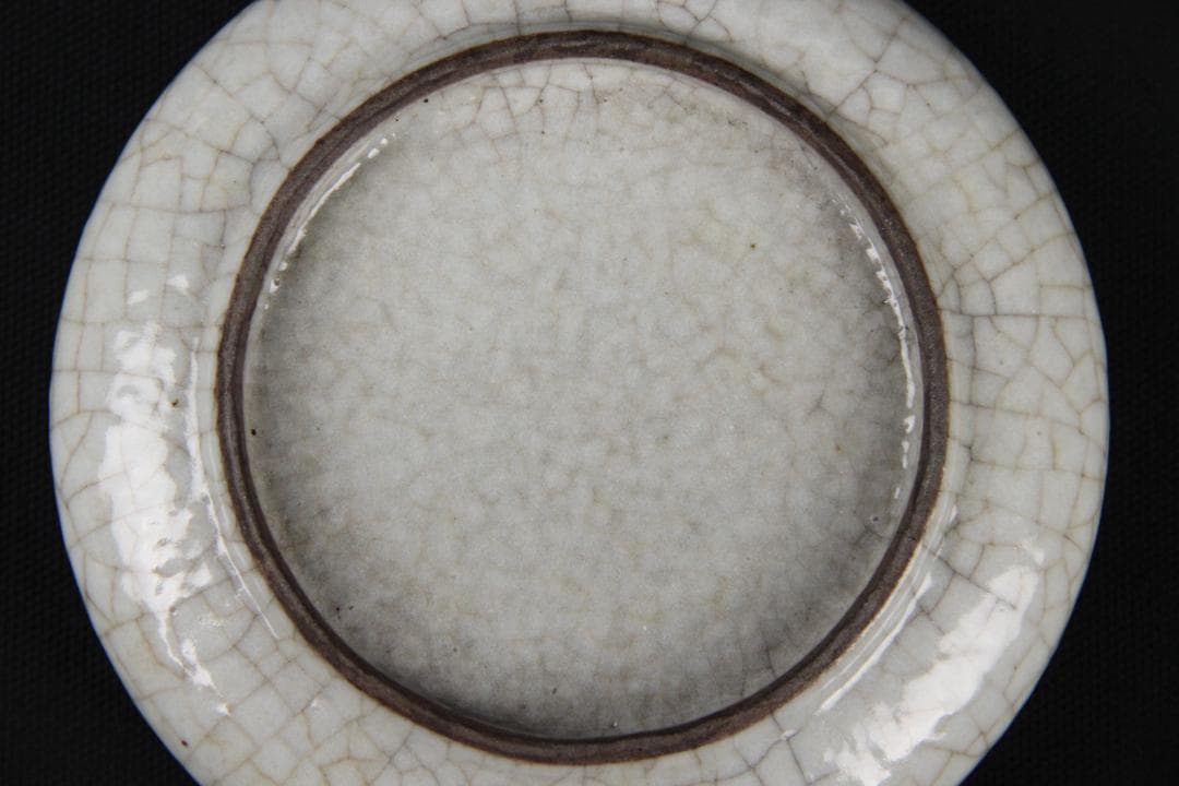 中国古美術 唐物　時代物 清朝期 哥釉 水盂 文房具 陶磁器 NX23-2