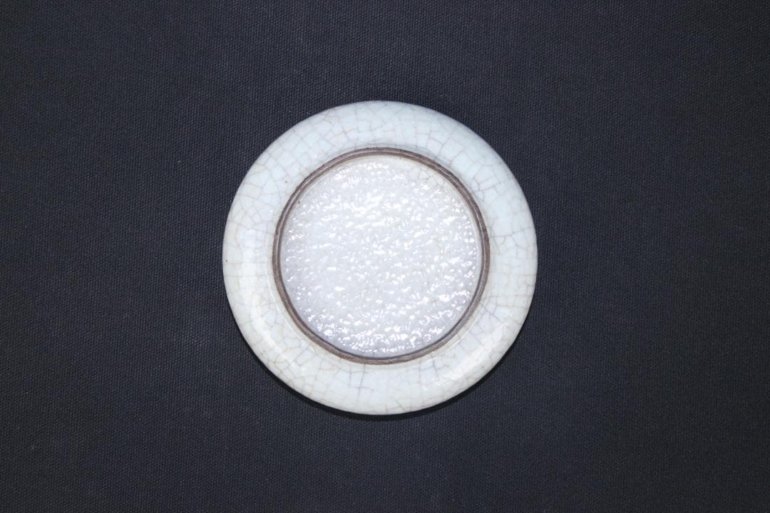 中国古美術 唐物　時代物 清朝期 哥釉 水盂 文房具 陶磁器 NX23-2