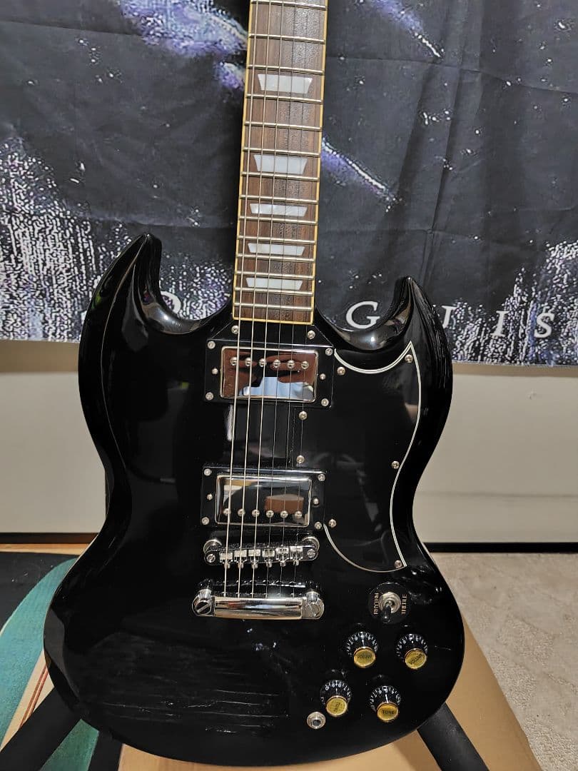 ブラック SGスタイル エレキギター
