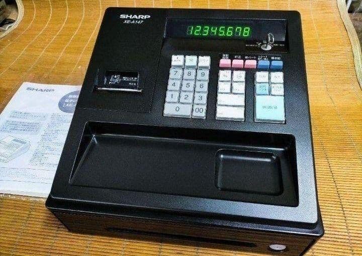 美品シャープレジスター　XE-A147PC連携売上管理フル設定無料　431115