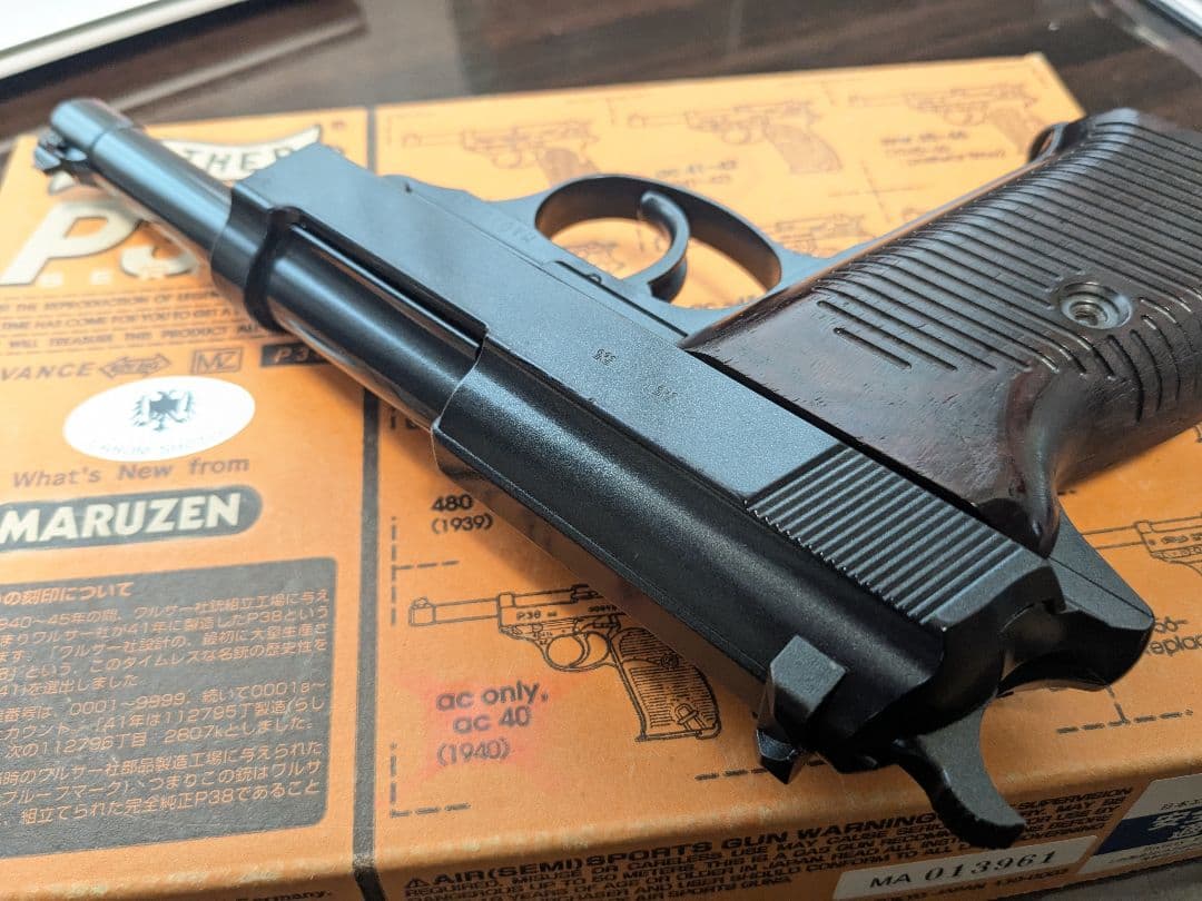 マルゼン　キャロム　P38 モリブデンブルー　カスタム　ガスブローバック