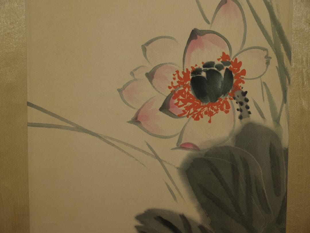 中国掛け軸「江寒汀作　山水図　紙本」肉筆保証　中国画家 唐物BD183A10-3