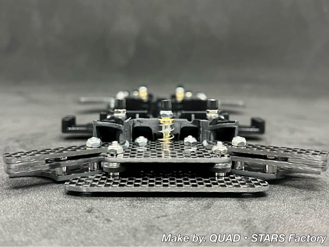 【ミニ四駆・MA用】2軸ATリジットバンパー＋1軸リヤアンカー　フルカーボン