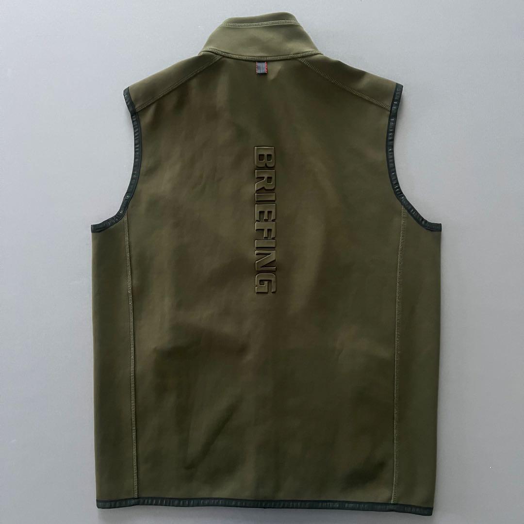 BRIEFING ブリーフィング　3Dロゴ　ベスト　ジャケット　メンズ　カーキ