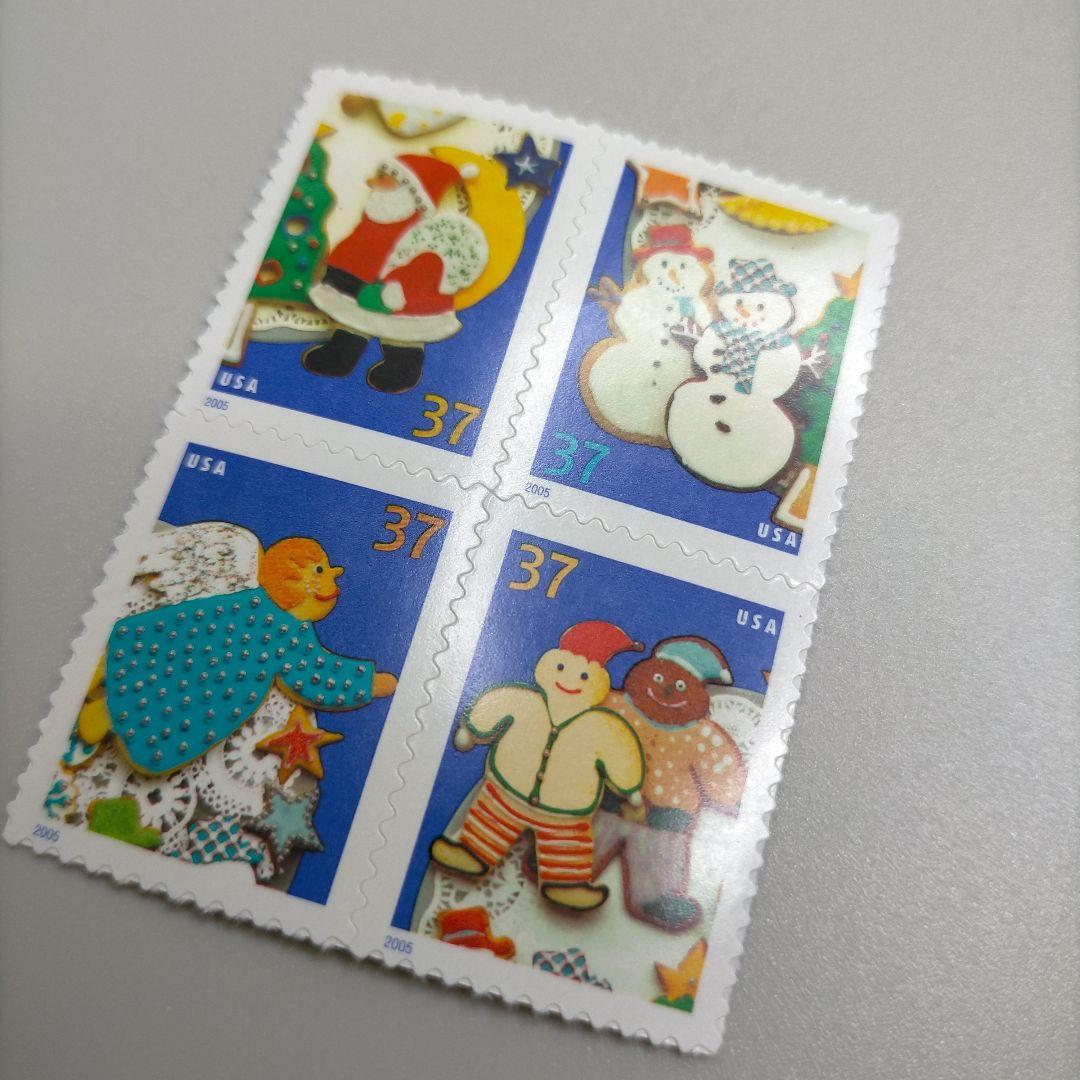 売約2073 外国切手 アメリカ クリスマス シリーズ セルフ糊切手21枚未使用