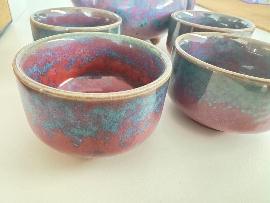 中国　钧瓷　茶　セット