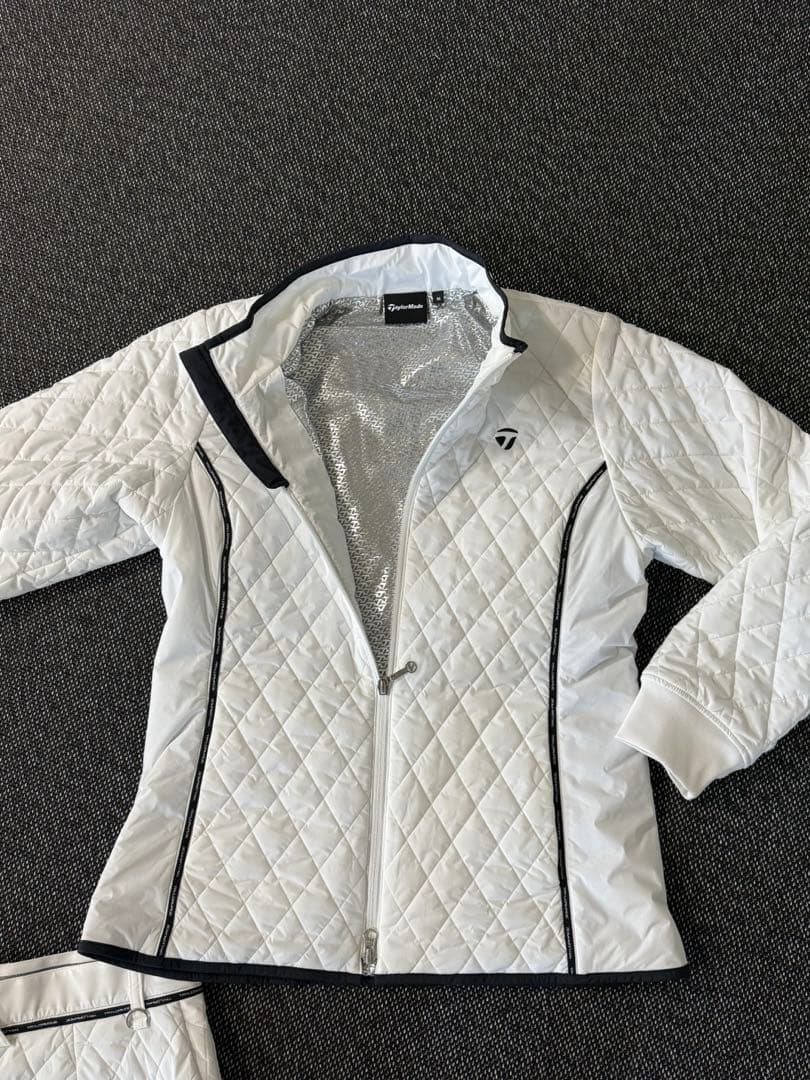 テーラーメイド 中綿キルティング ホワイト上下 M