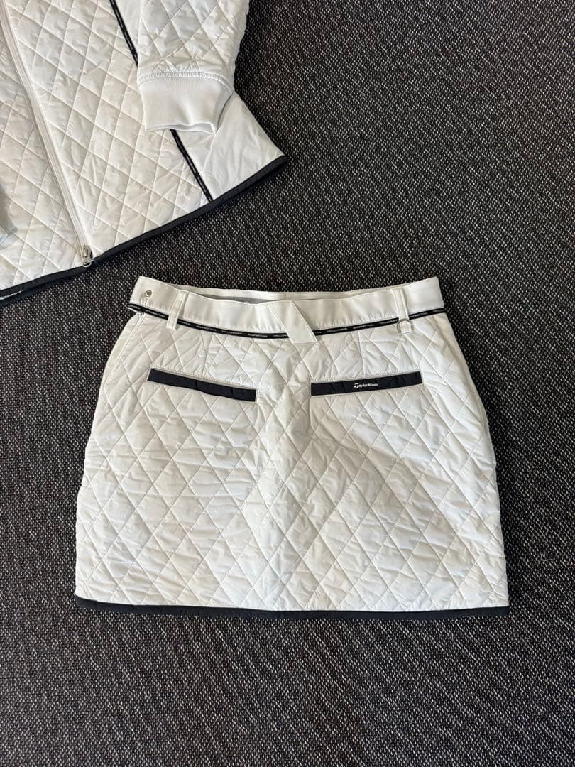 テーラーメイド 中綿キルティング ホワイト上下 M