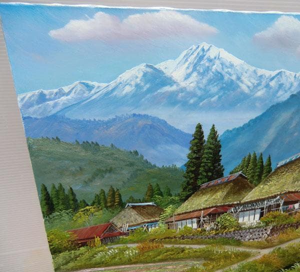 真作保証　北川照生　安曇野の山郷　F20