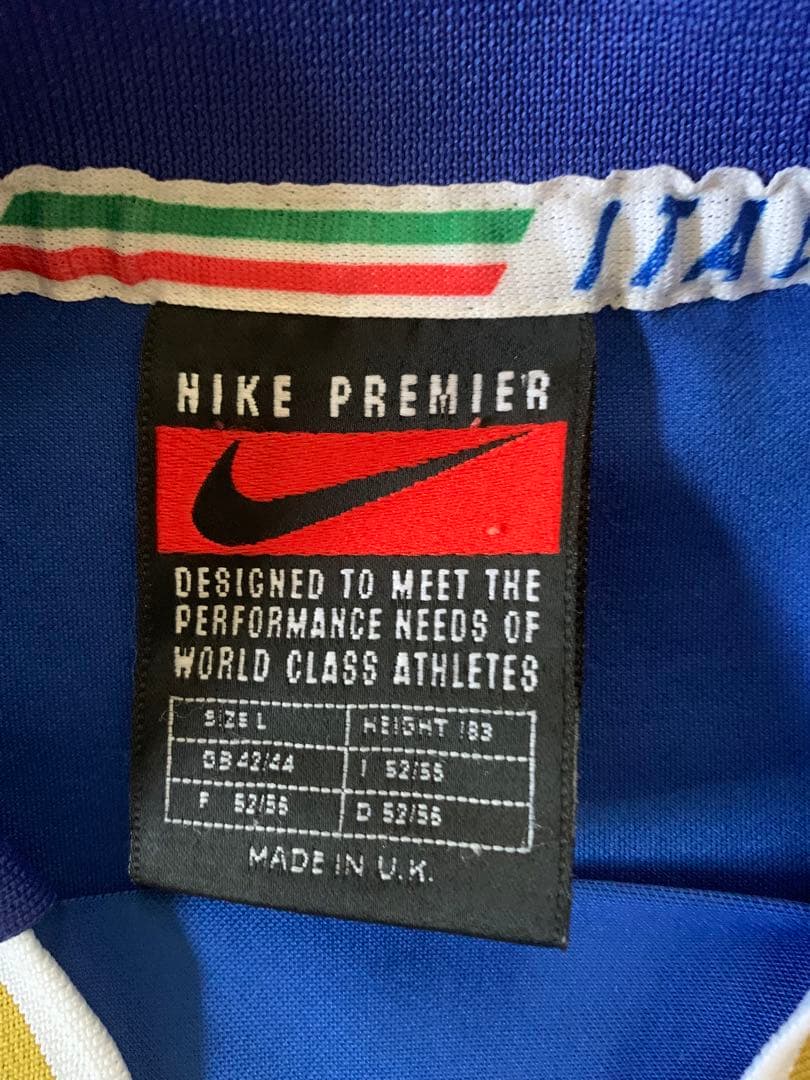 96-97 L ナイキ イタリア代表 vtg ユニフォーム バッジョ nike