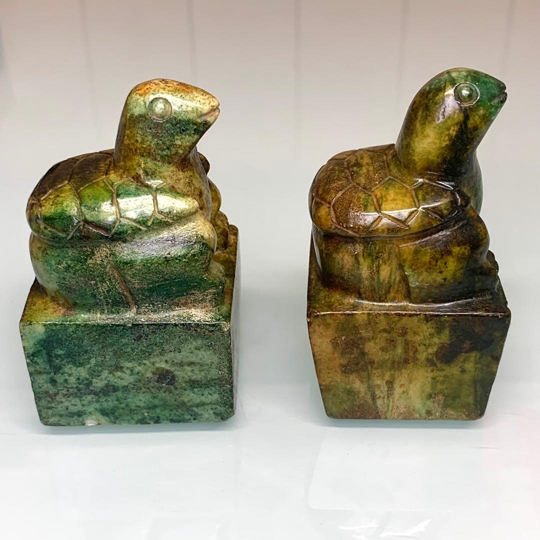 古代の印鑑　副葬品　印鑑　亀印　二重印鑑　アンティーク　2セット　骨董品