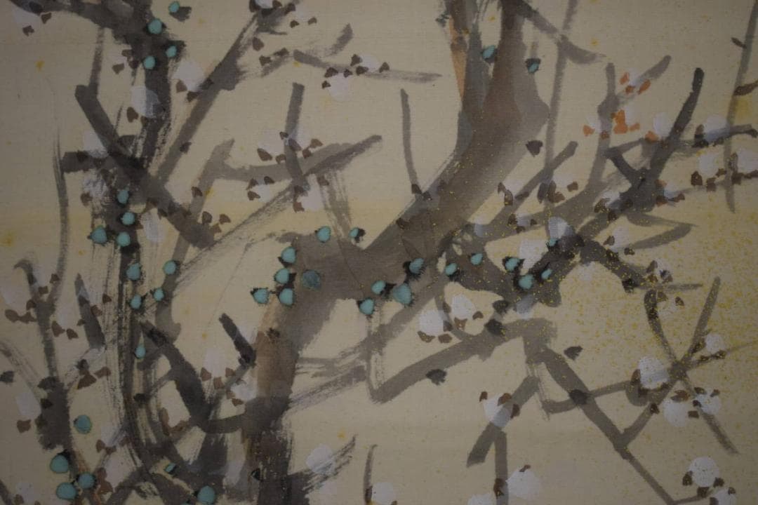 真作/浄土真宗/西本願寺/津田白印/寒梅画賛/布袋屋掛軸HG-378