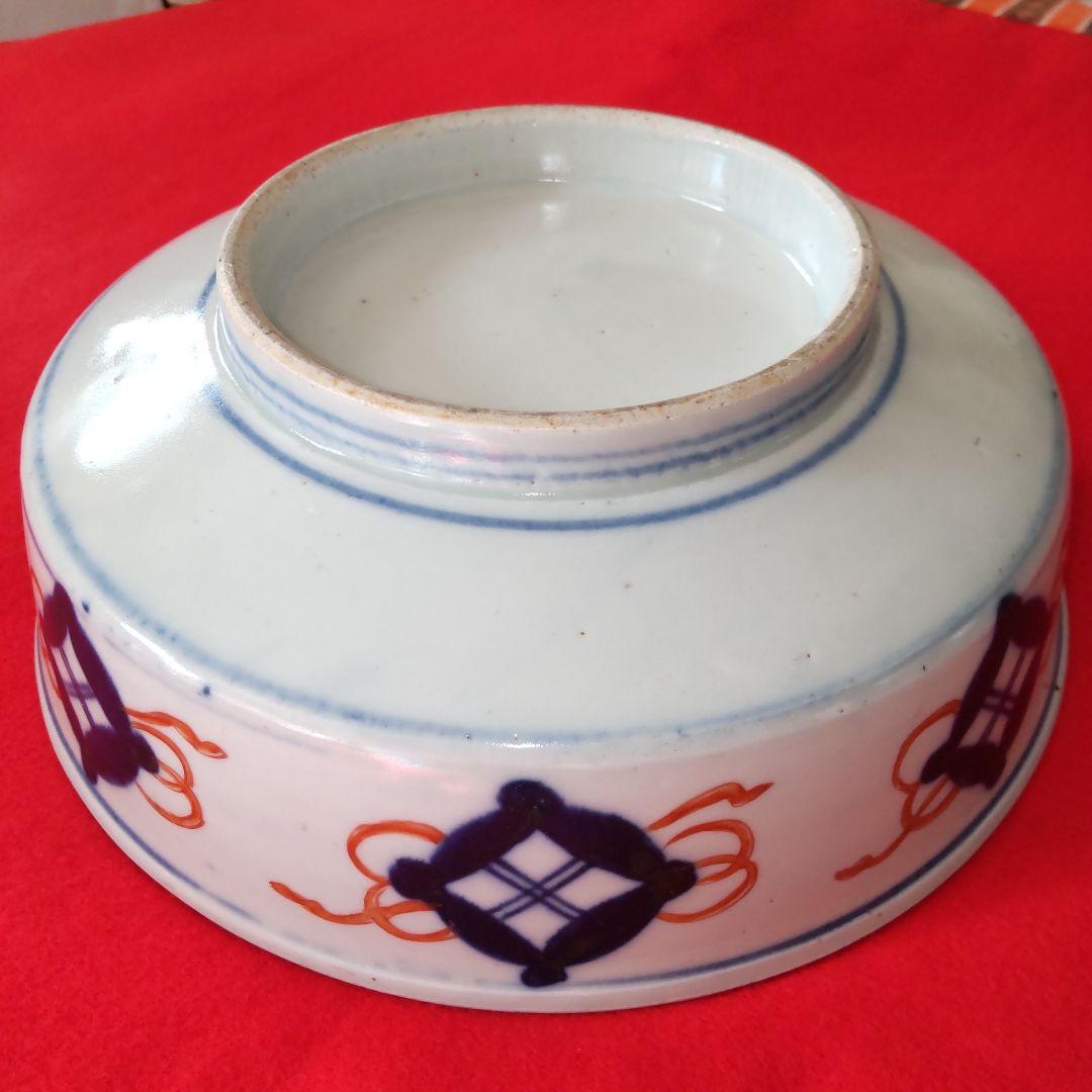 江戸後期～明治伊万里竹梅夫婦鶴独楽鉢