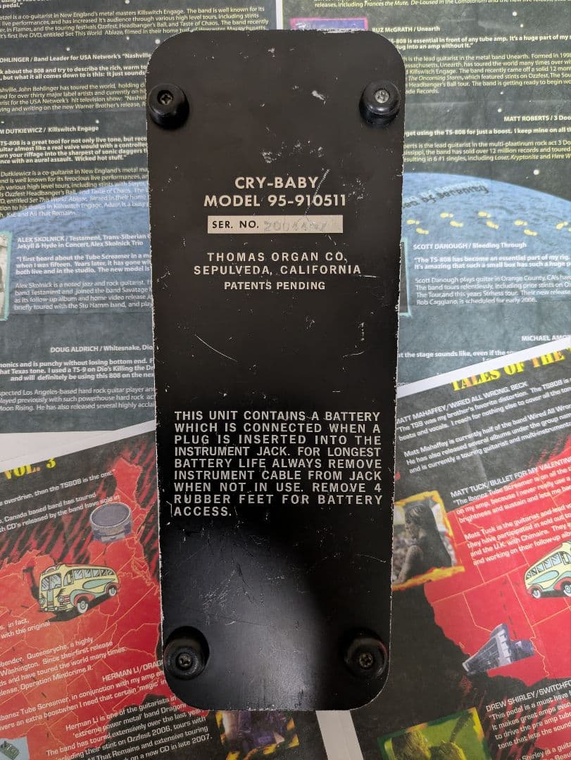 THOMAS ORGAN期 72's cry baby Wah pedal