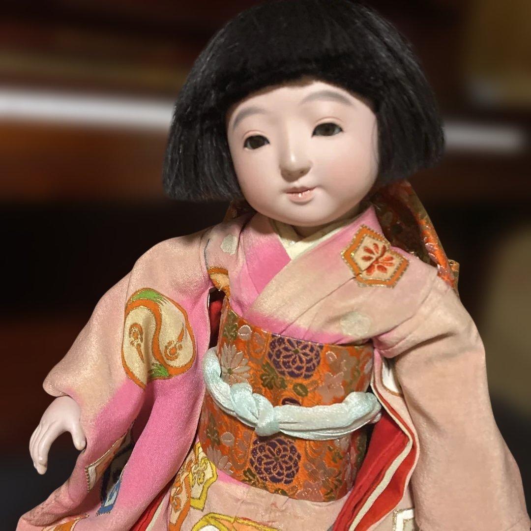 市松人形　希少　☆ほまれ人形☆　自由人形　４５ｃｍ　まつげ みつおれ　樫村瑞観？