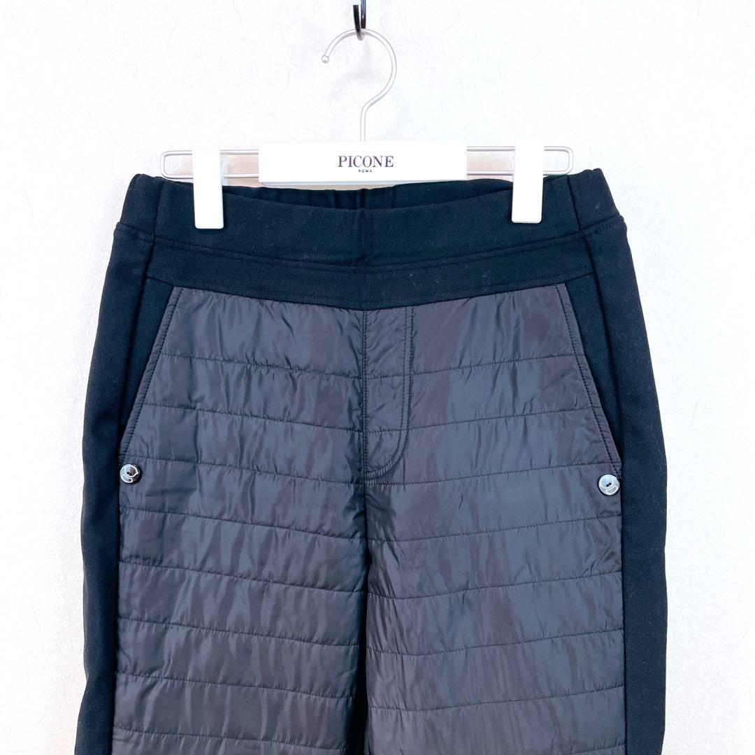 【新品未使用 ピッコーネ】前キルト暖か機能素材細見えパンツ38号