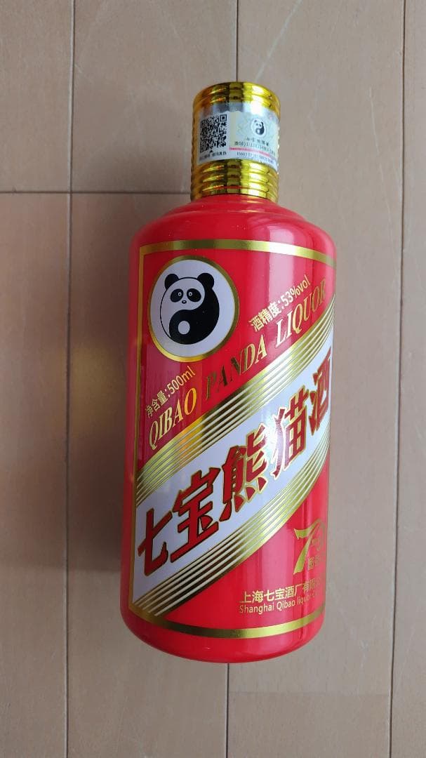 中国 白酒 『七宝熊猫酒』500ml　53度