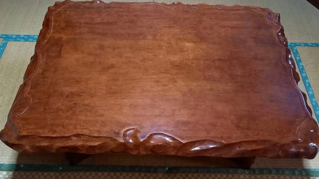 一枚板の座卓　昭和家具