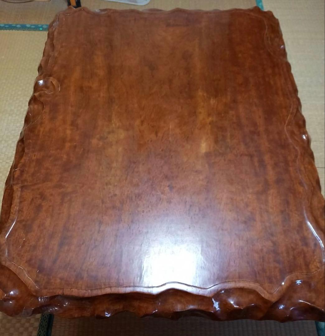 一枚板の座卓　昭和家具