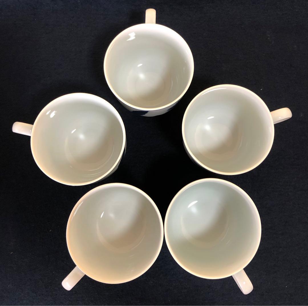 ‼️割引《R》有田焼 染付 栗絵 碗皿5客組 源右衛門作 共箱　250901G5