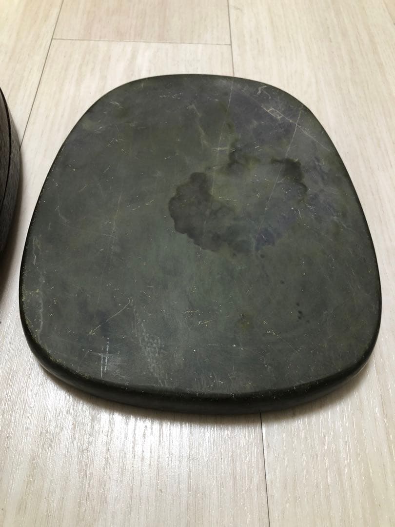硯 旧老坑 青花 金綫 書道具硯　すずり 端溪硯 水岩 文房四寶 端渓硯