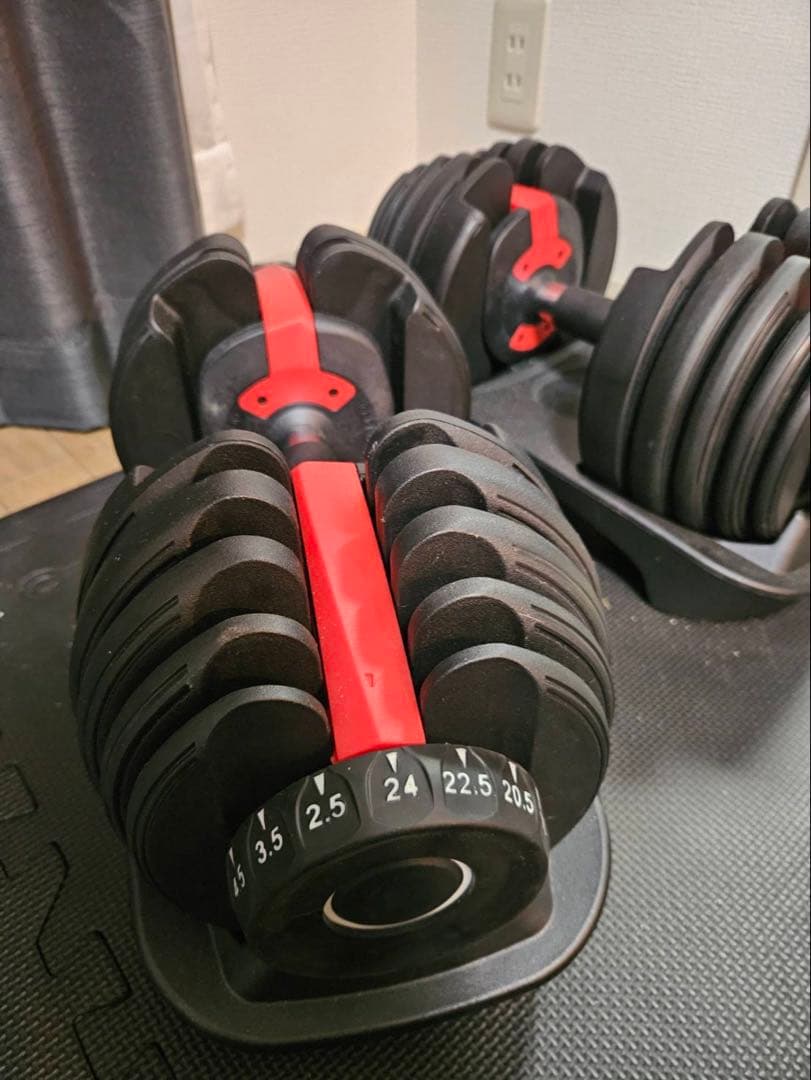 可変式ダンベル 24kg×2セット アジャスタブル