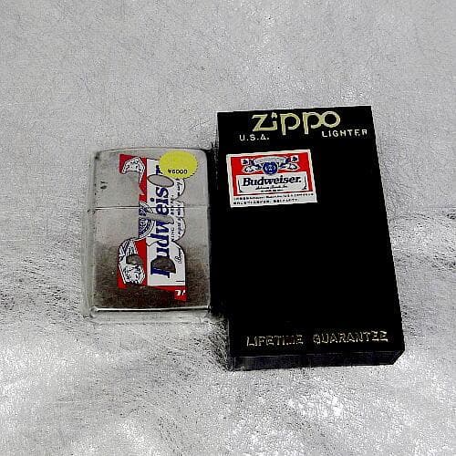 未使用のヴィンテージバドワイザー・シルバージッポーライター2