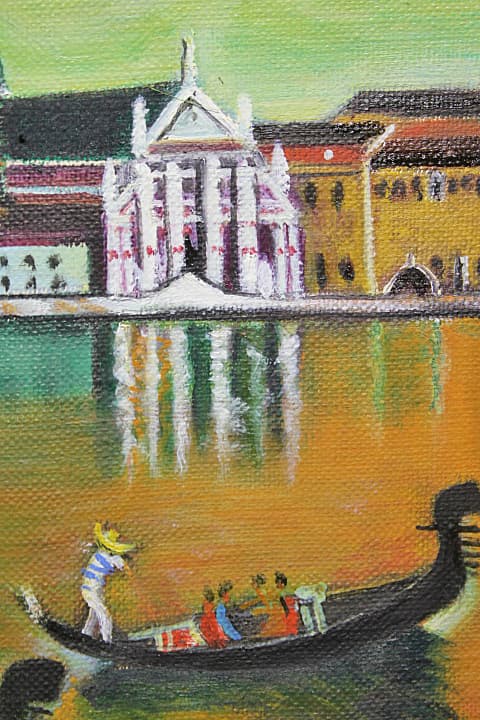 斎藤安大【ベニスの夕映え】 油彩 4号