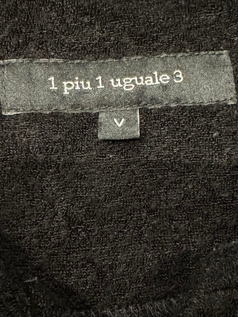 1piuluguale3 ベロア上下セットアップ V ブラック 黒 値下げ