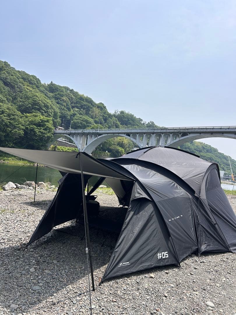 ShineTrip ドームタープセット　ブラック