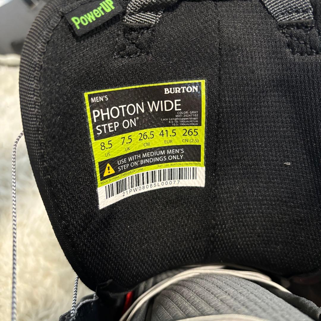 極美品✨BURTON photon wide step on 26.5cm