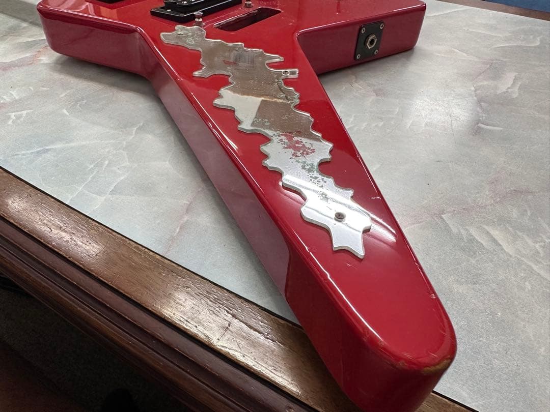 高崎晃　ランダムスター　赤ボディメイプル指板