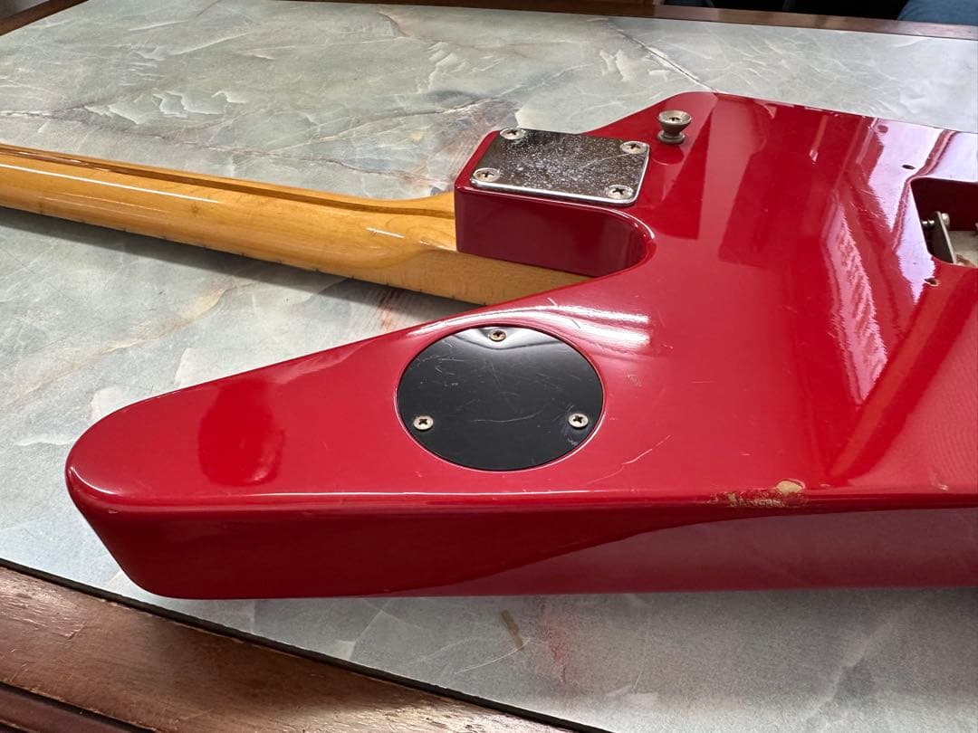 高崎晃　ランダムスター　赤ボディメイプル指板