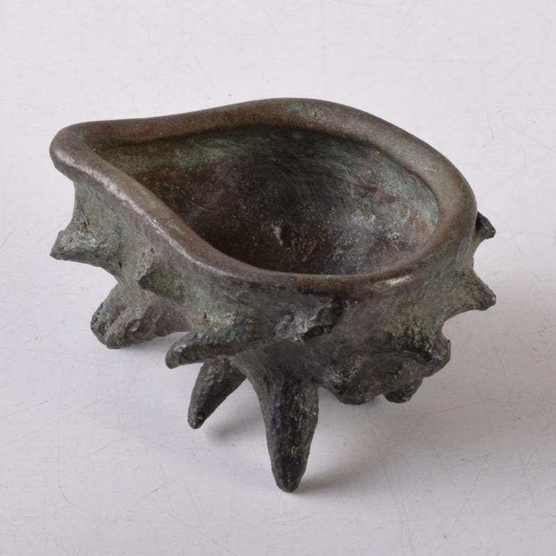 茶道具　古銅　栄螺形　蓋置　時代箱　V　7235