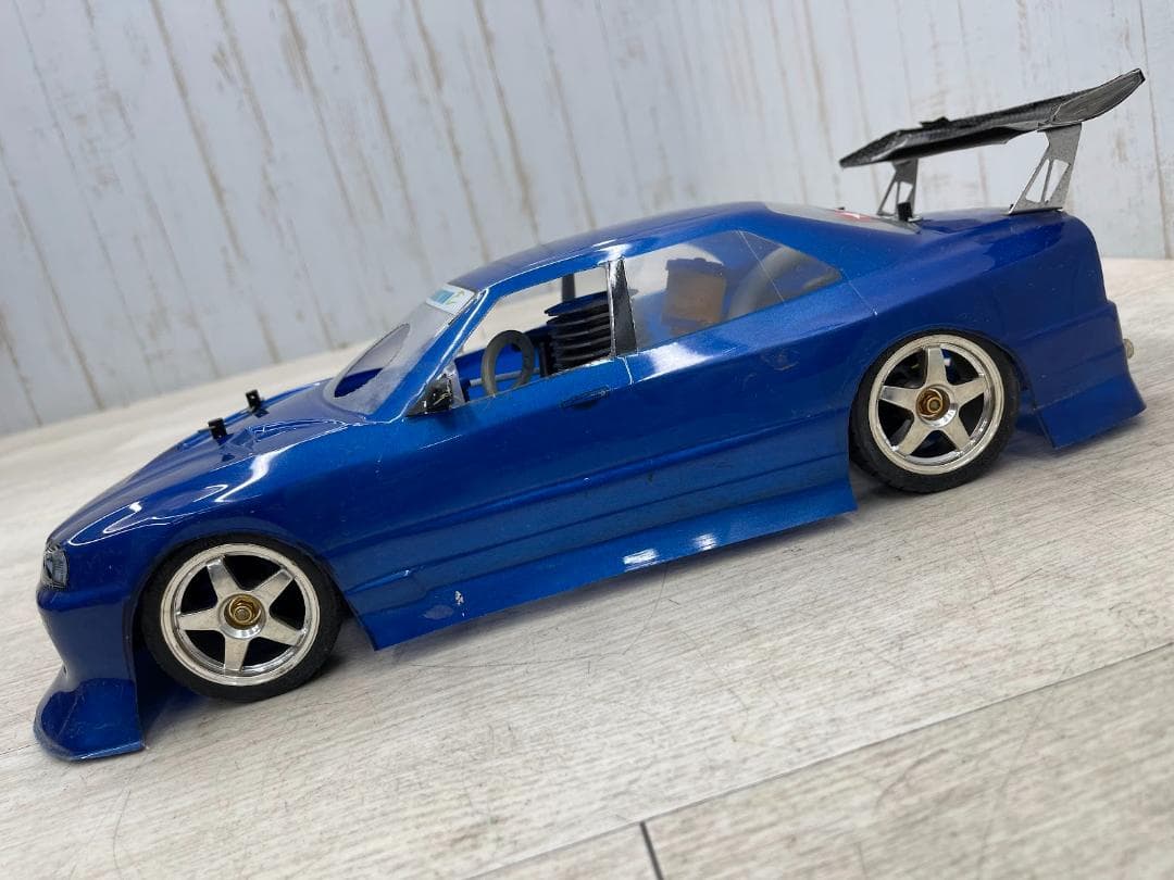 1/10 タミヤ エンジン ラジコンカー R34 GT-R TGS-Rシャーシ