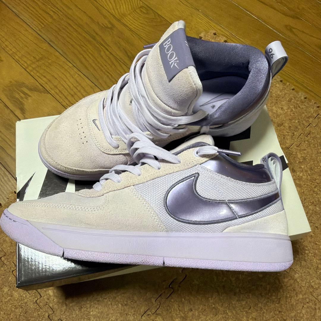 ナイキ BOOK 96 バスケットシューズ ホワイト/パープル　28.0