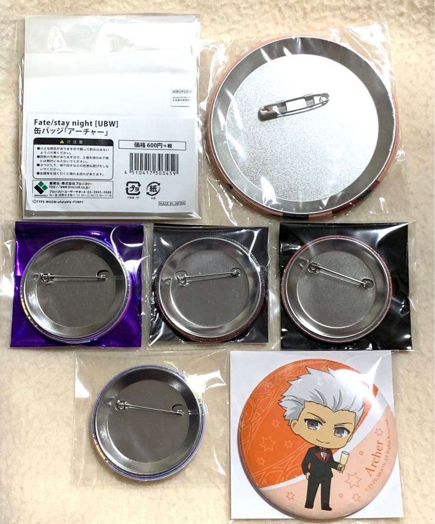 fate アーチャー ③ HF ubw バッジ 原画 ブロッコリー ダイニング