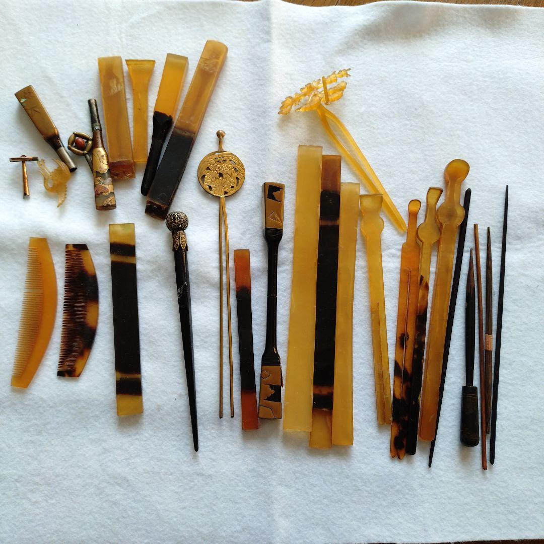 アンティーク　簪　櫛　鼈甲調