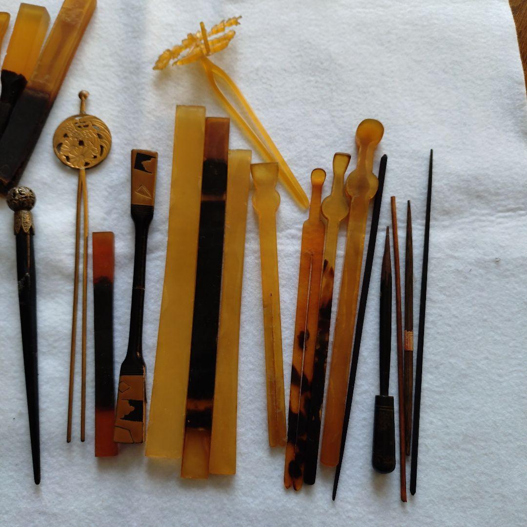 アンティーク　簪　櫛　鼈甲調