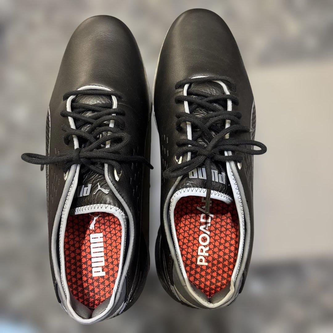 プーマ ゴルフ スパイクゴルフシューズ 黒 防水 プロアダプト デルタ 27.5