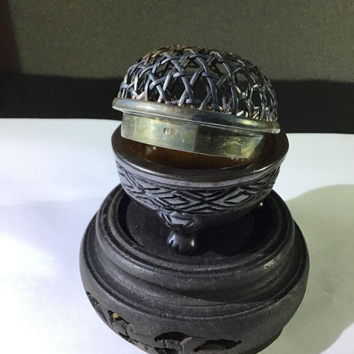 玉彫　三足　銀火屋　ミニ