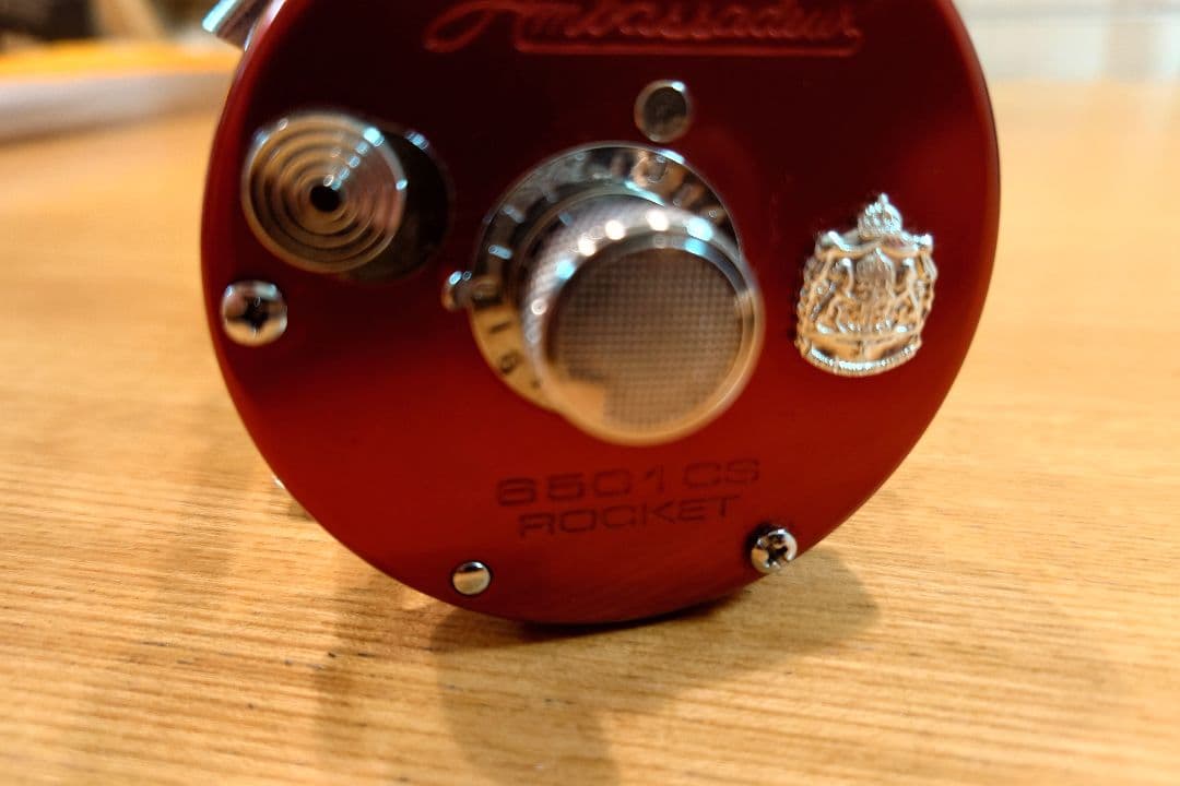 アブ　アンバサダー　6501csロケット 赤　左ハンドル　雷魚　怪魚