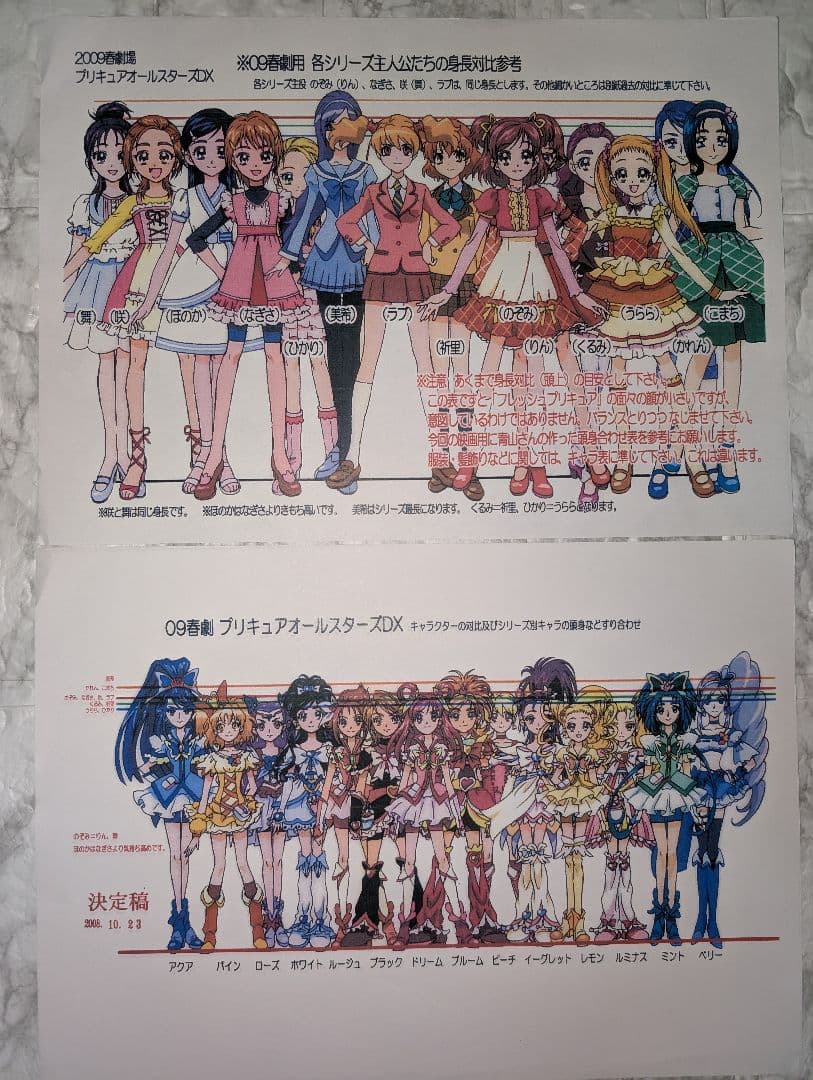 アニメ 映画 プリキュアオールスターズDX 設定資料