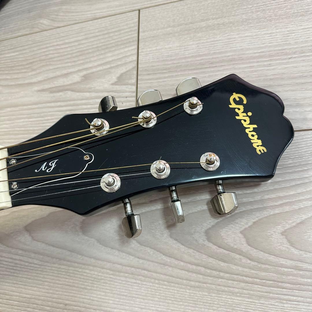 【美品】Epiphone アコースティックギター エボニーブラック　おまけ多数