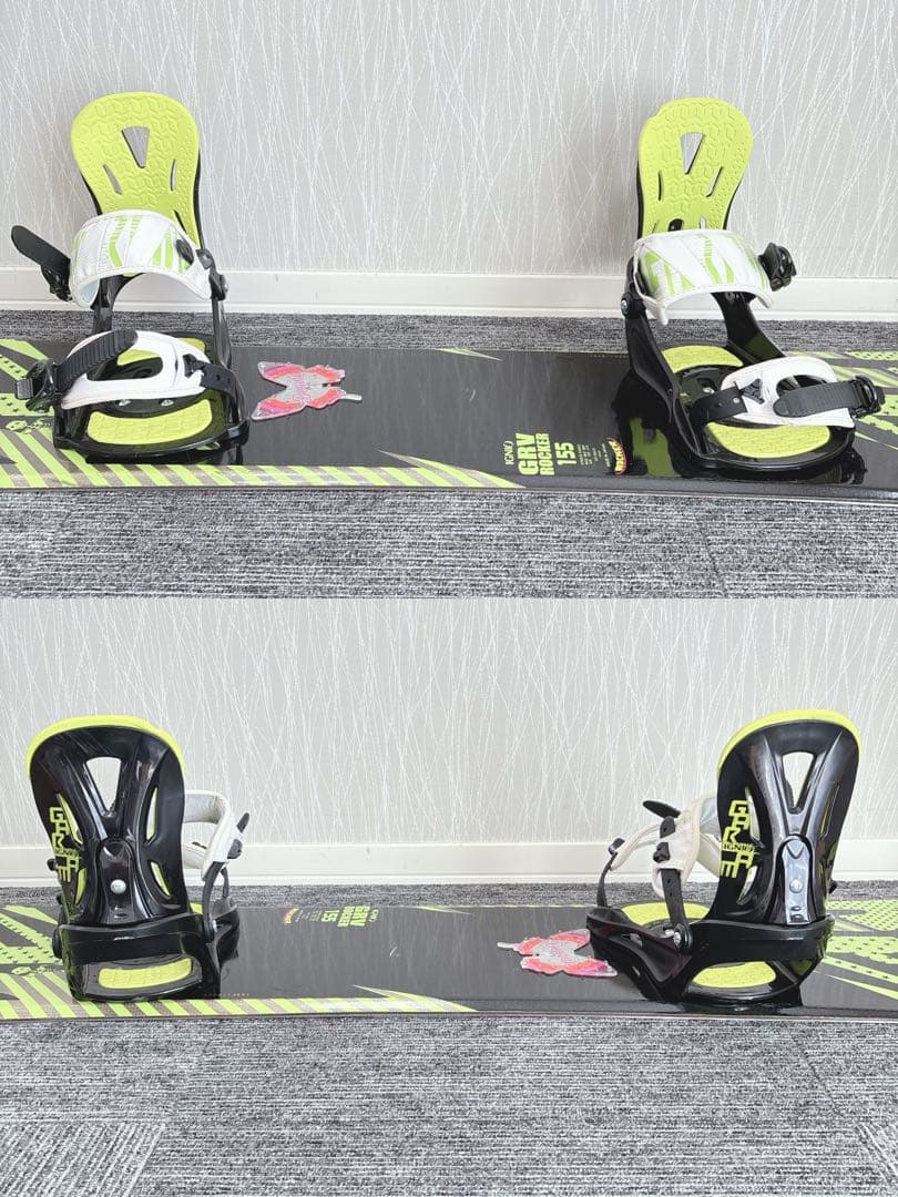 87超豪華❗️IGNIO メンズスノーボードセット★スノボ155cm+ビン付