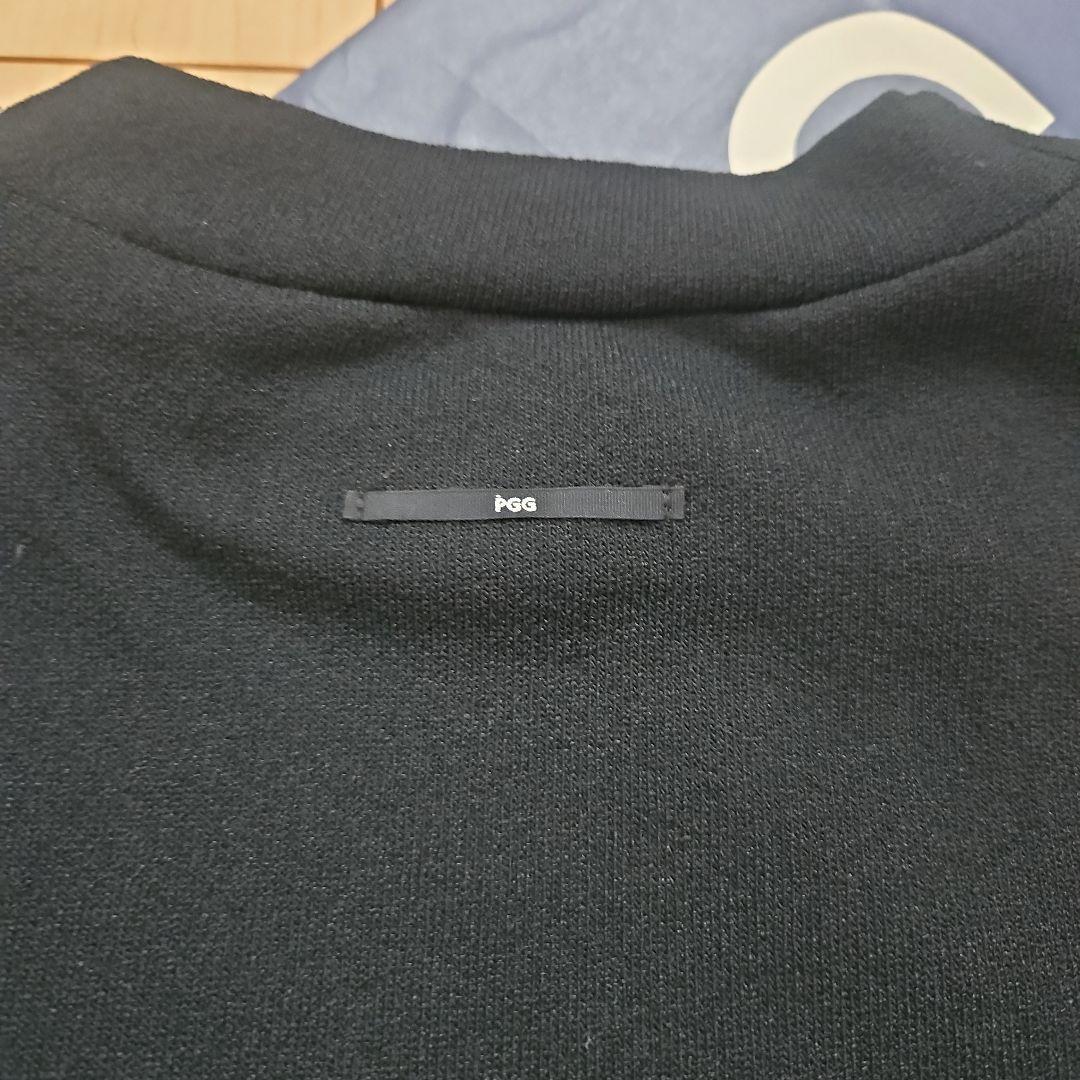 PGGロゴ入り黒長袖セーター