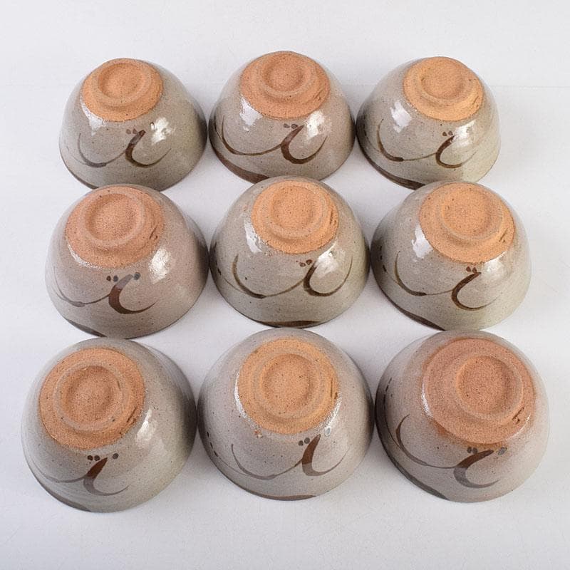 茶道具　武村利左衛門造　絵唐津　数茶碗　九客　共箱　M　R9203B