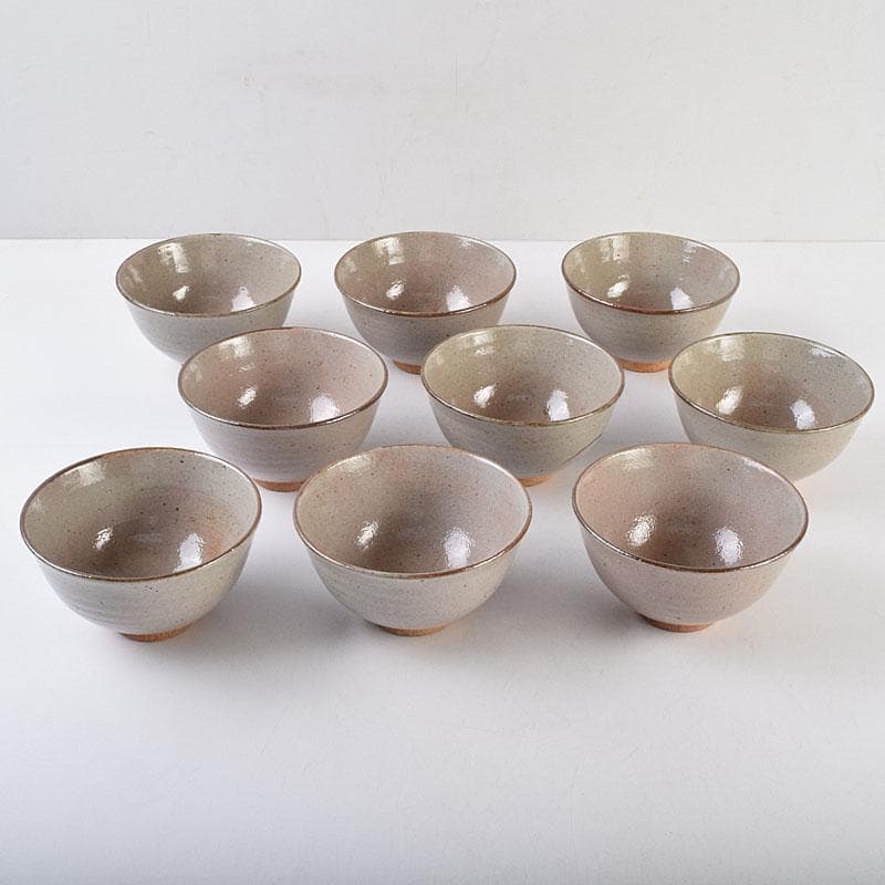 茶道具　武村利左衛門造　絵唐津　数茶碗　九客　共箱　M　R9203B